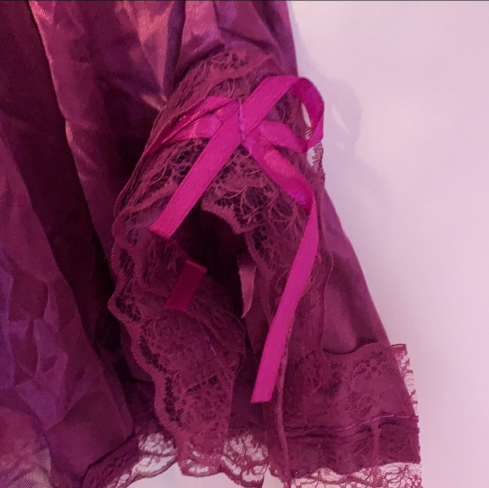 Women’s Purple Lace Nightdress+G-String Sz S